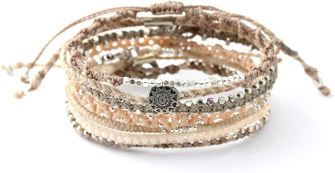 handmade earth charm bracelet
