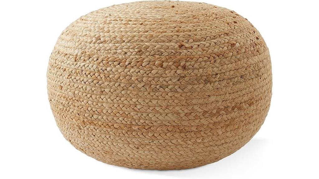 handmade jute ottoman