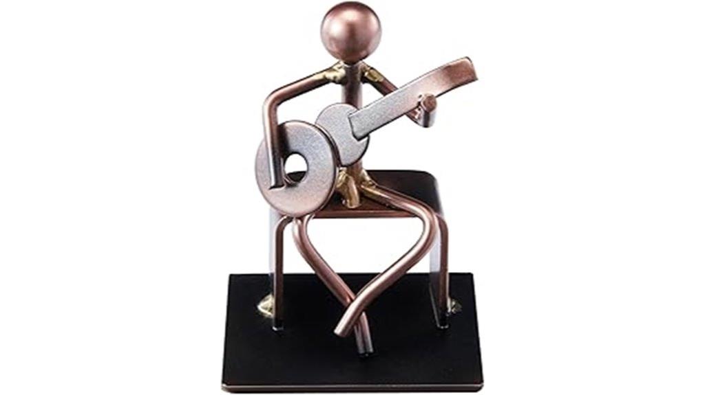 handmade metal guitar figurine