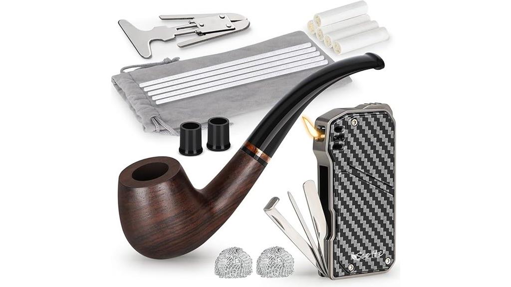 handmade pipe lighter set