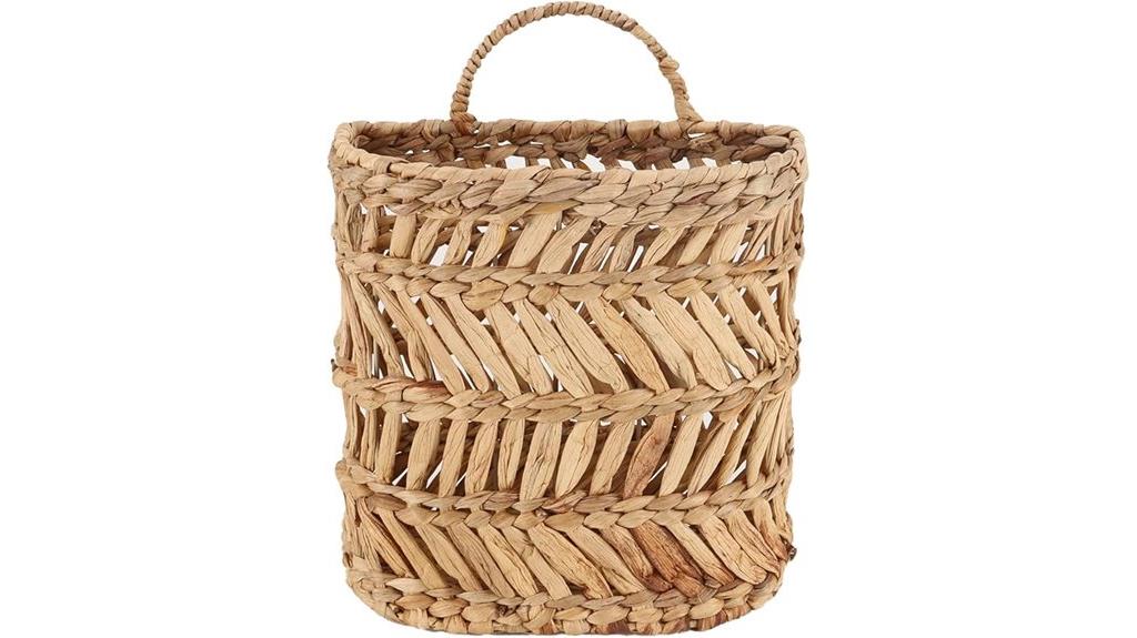 handmade wicker hanging basket