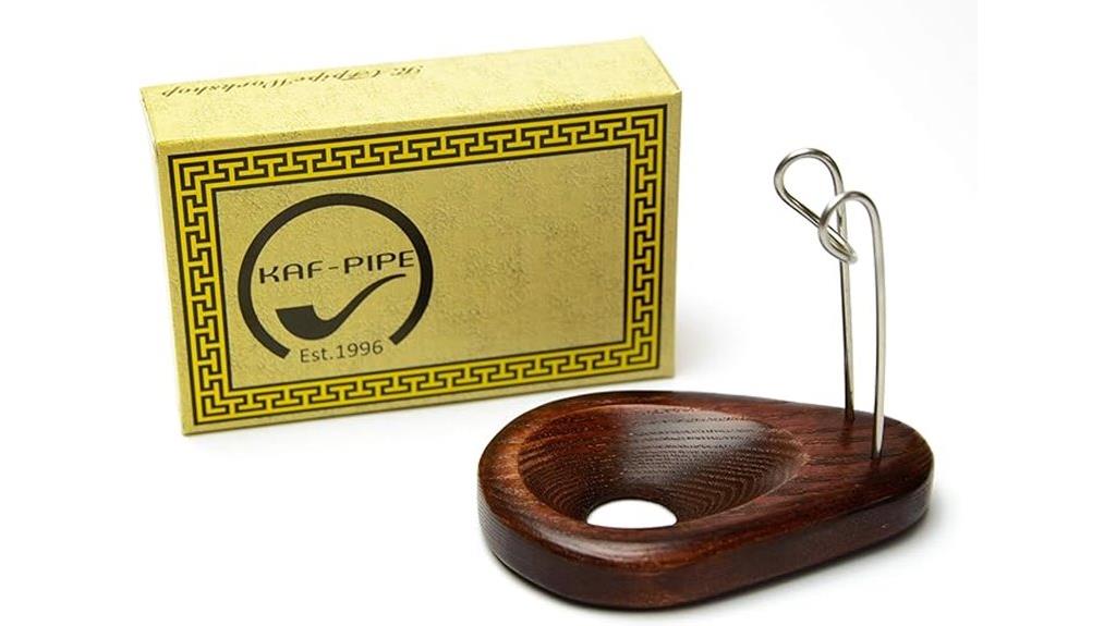 handmade wooden pipe holder