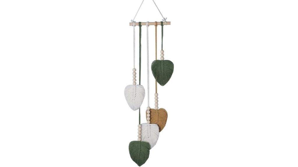 handmade woven leaf wall decor