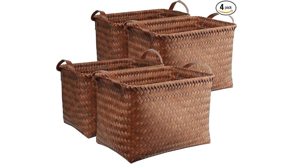handwoven laundry basket set