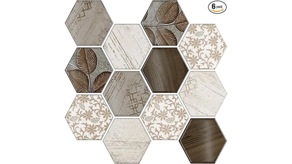 hexagon backsplash tile decals