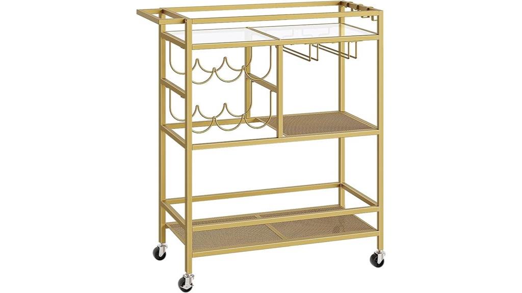 home bar cart with wheels