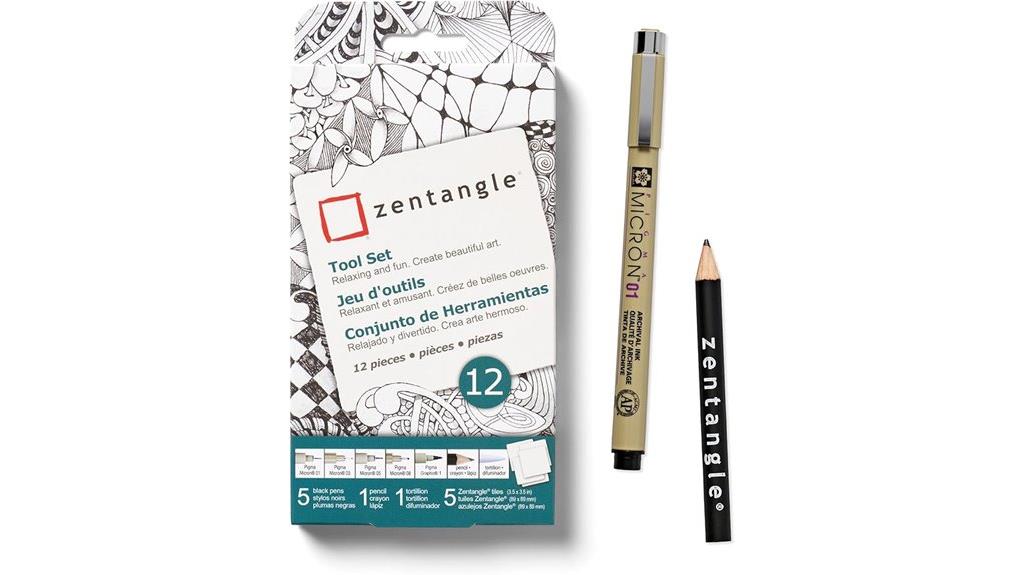 includes 12 zentangle tools