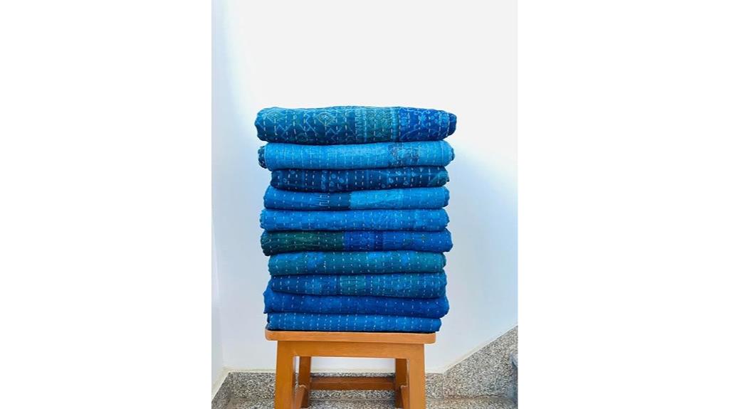 indigo cotton twin quilt