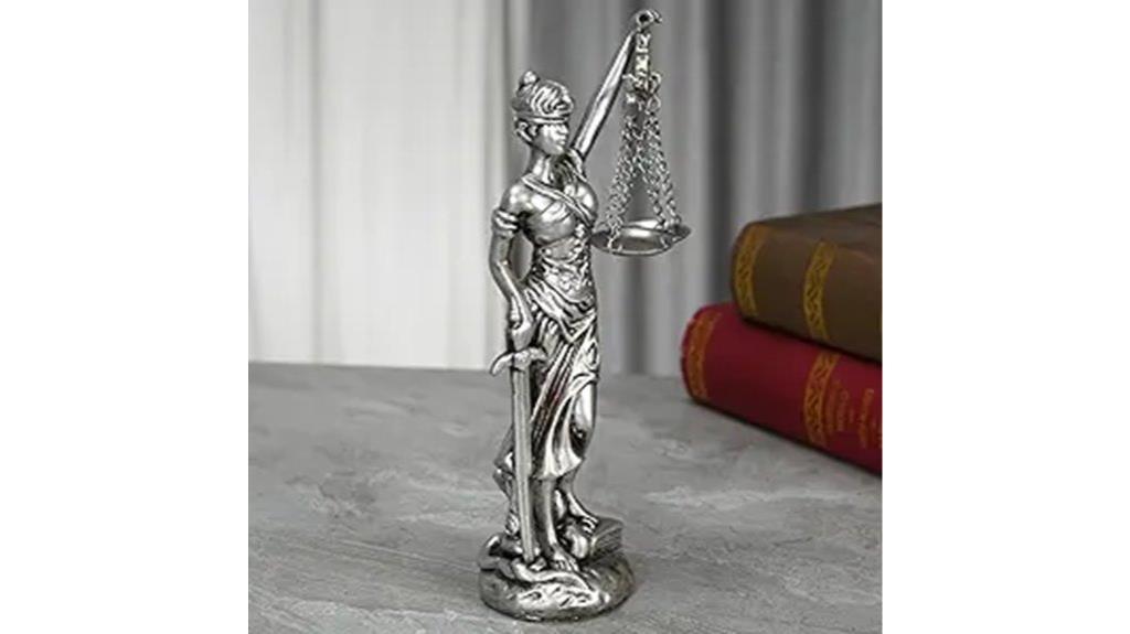 justice lady resin statue