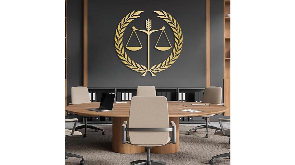 justice scales metal art