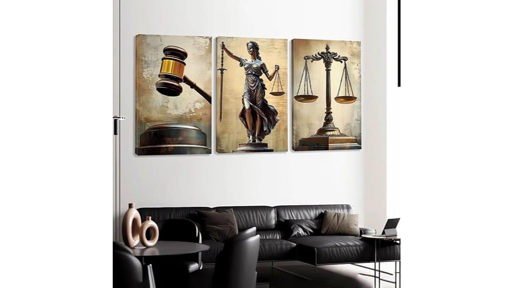 justice themed wall art set