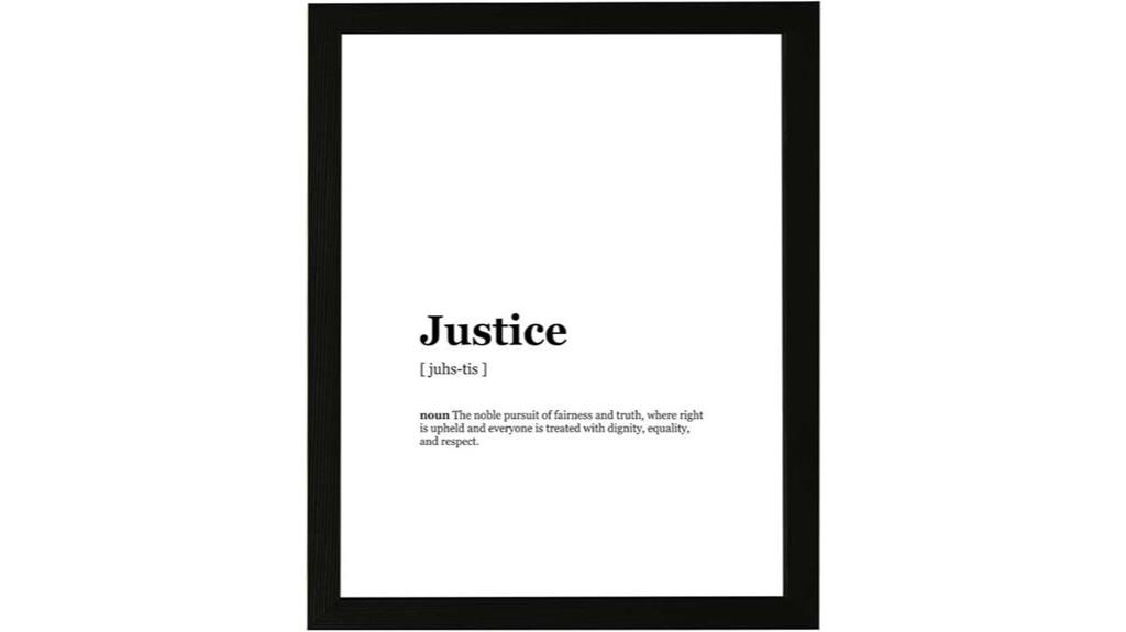 justice wall art unframed