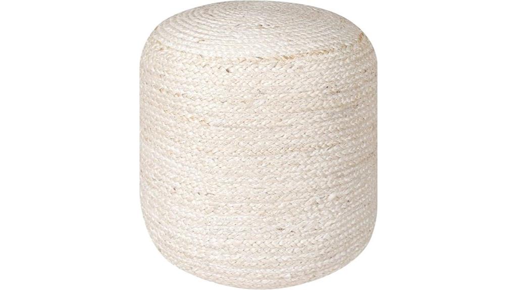 jute ottoman with dimensions