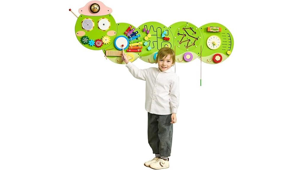 kids caterpillar activity wall