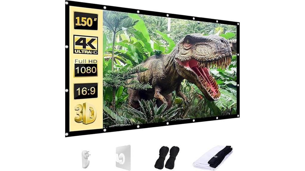 large 150 inch outdoor screen