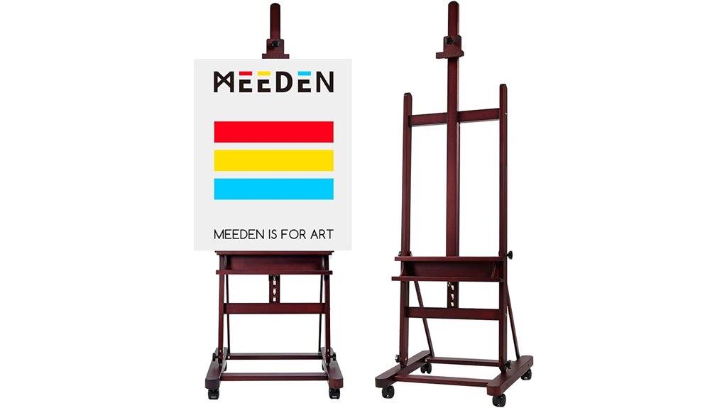 large artist easel with storage