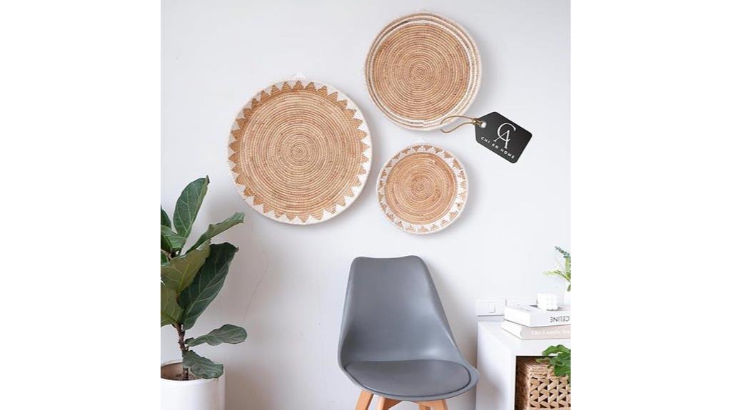 large boho wall baskets