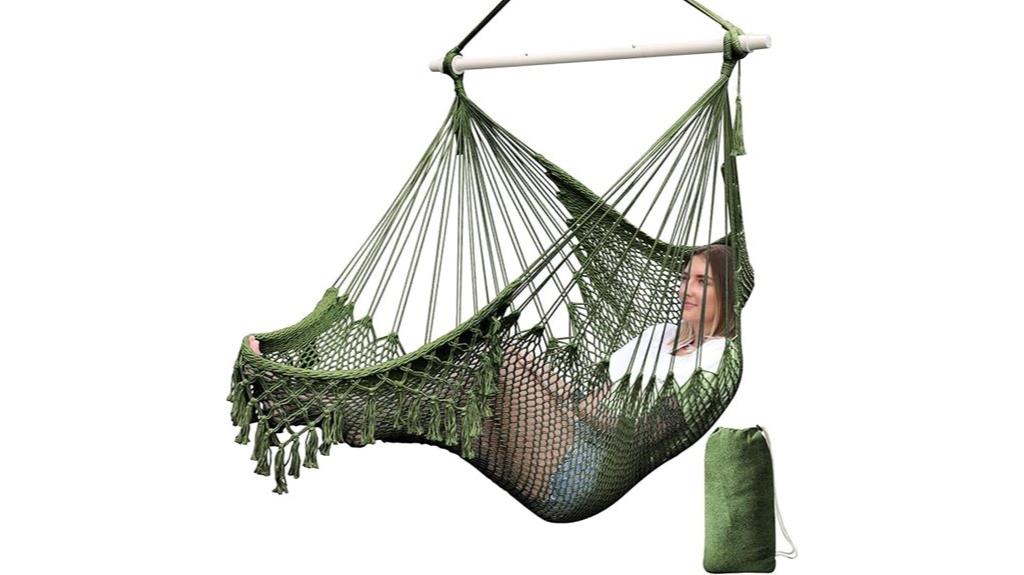 large cotton rope swing