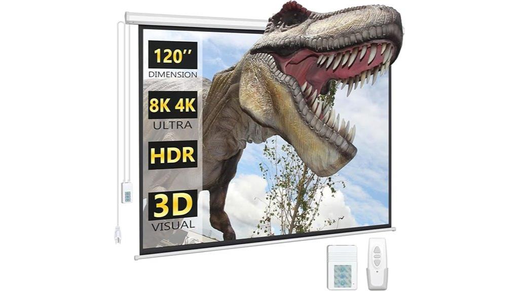 large motorized indoor projector