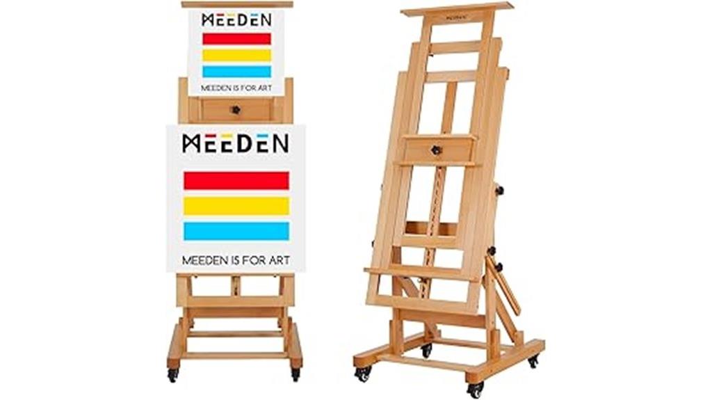 large movable h frame easel