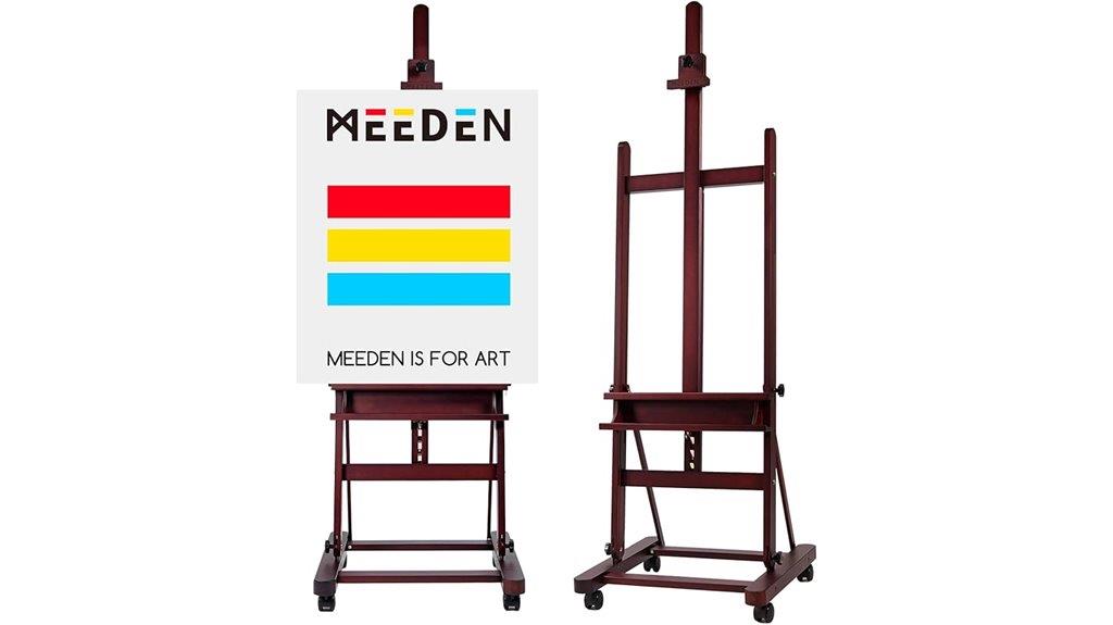 large wheeled artist easel