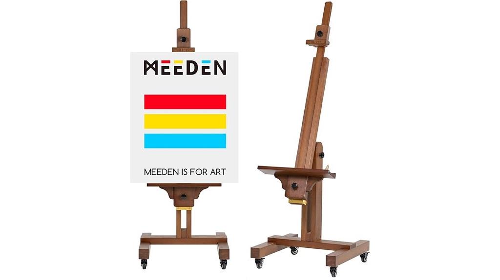 large wooden canvas easel