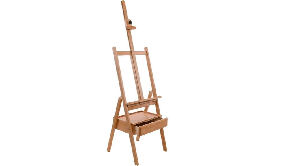 large wooden h frame easel