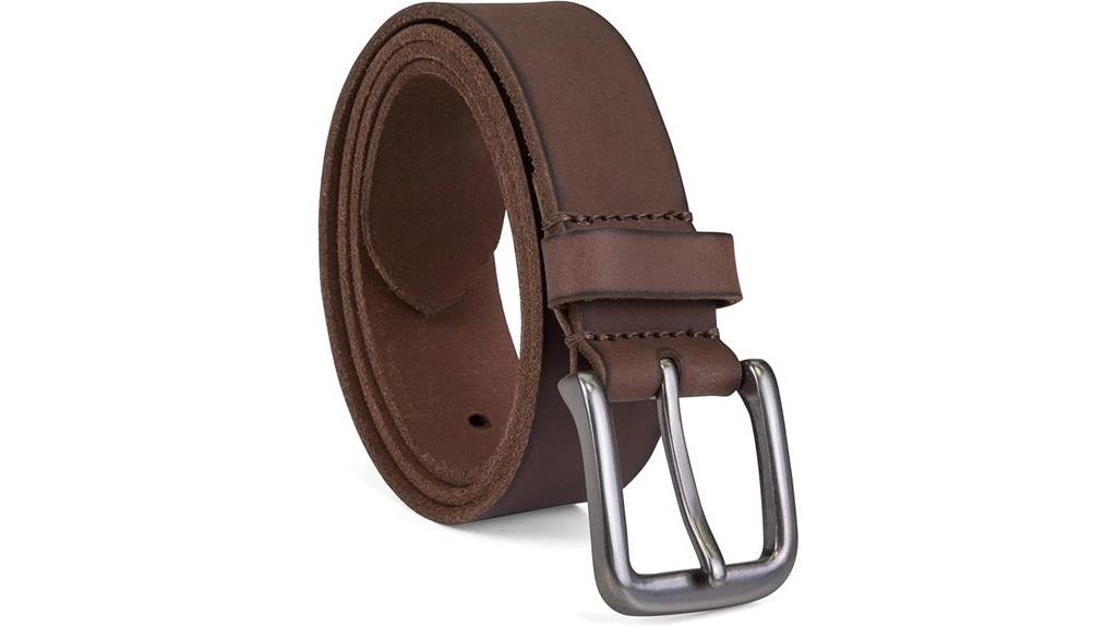 leather belt with buckle
