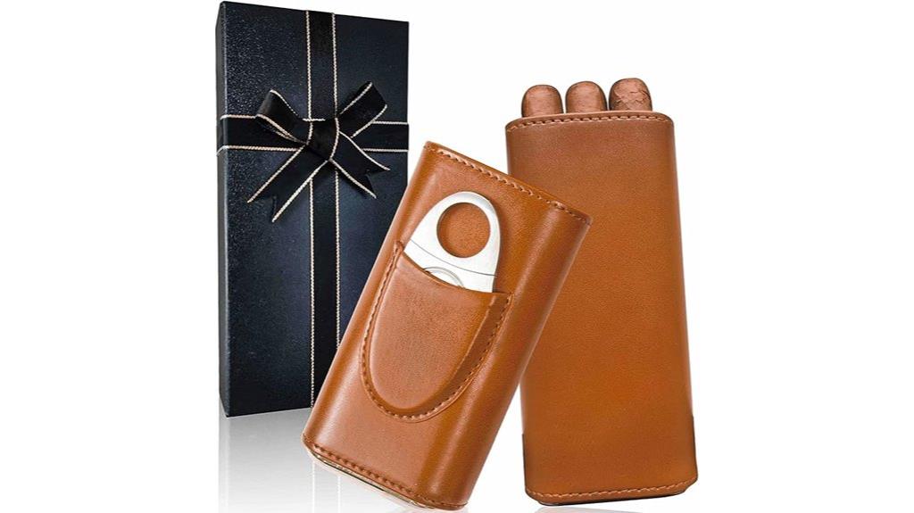leather cigar travel case