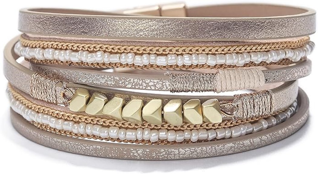 leather women s bracelet