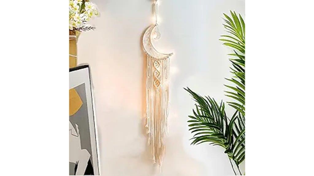 led lit boho wall decor