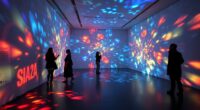 light projections enhance art
