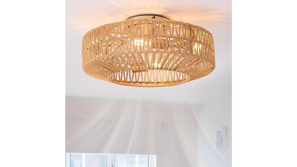 low profile woven ceiling fan
