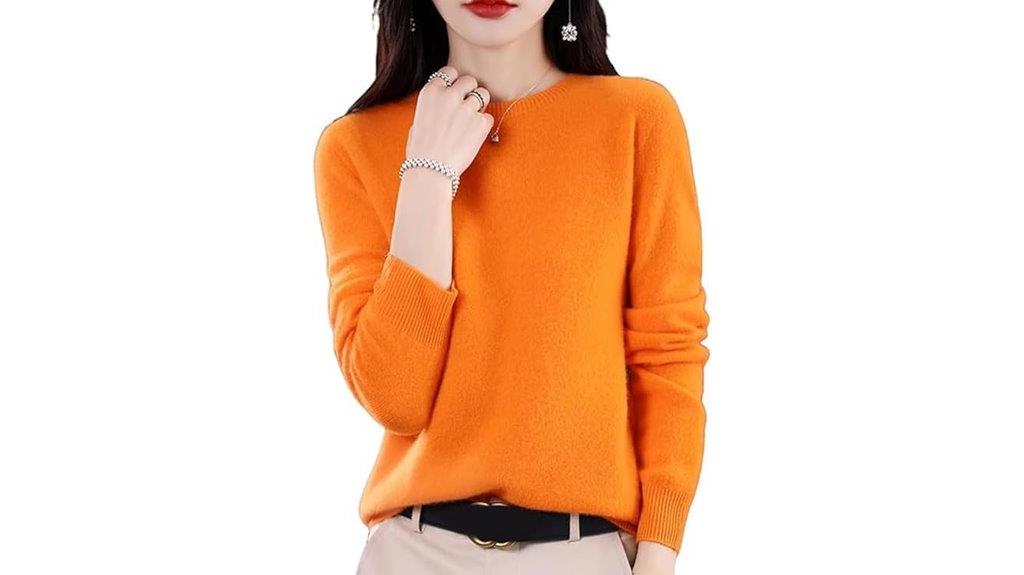 luxurious cashmere crewneck sweater