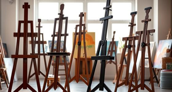 luxury artist easel selection