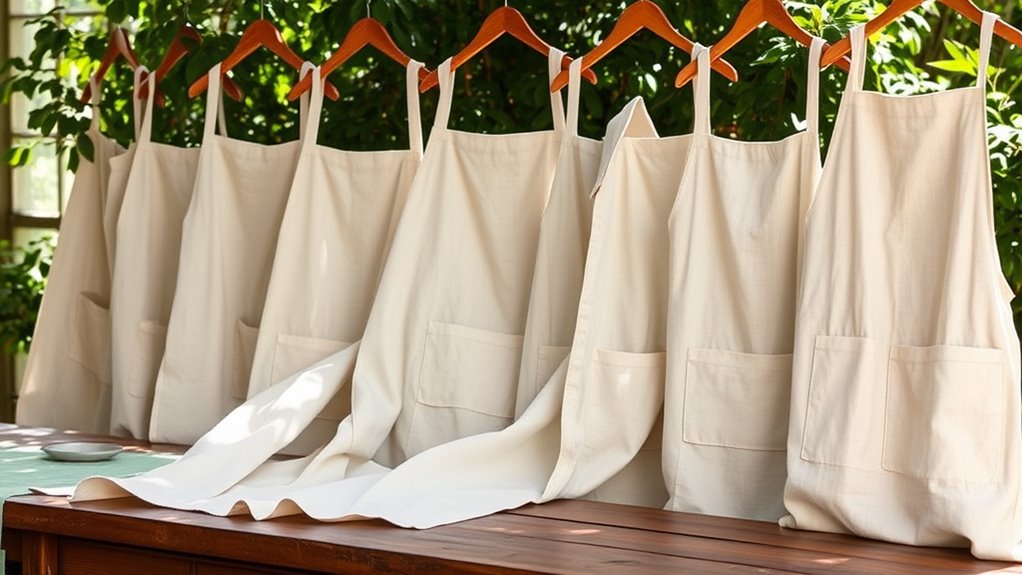 luxury eco friendly linen aprons