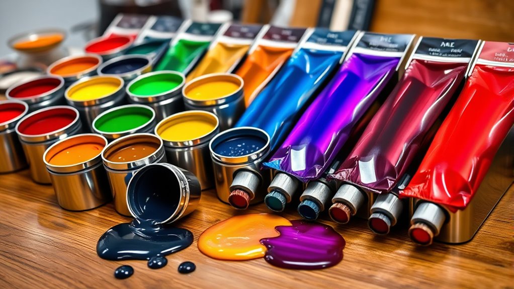 luxury professional oil paints