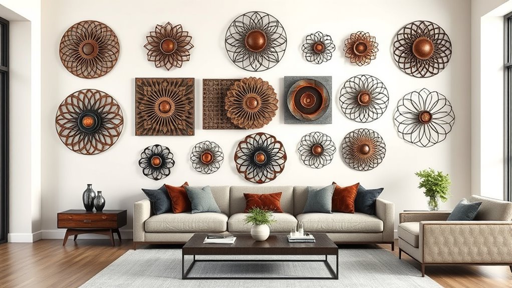 luxury reclaimed iron wall art