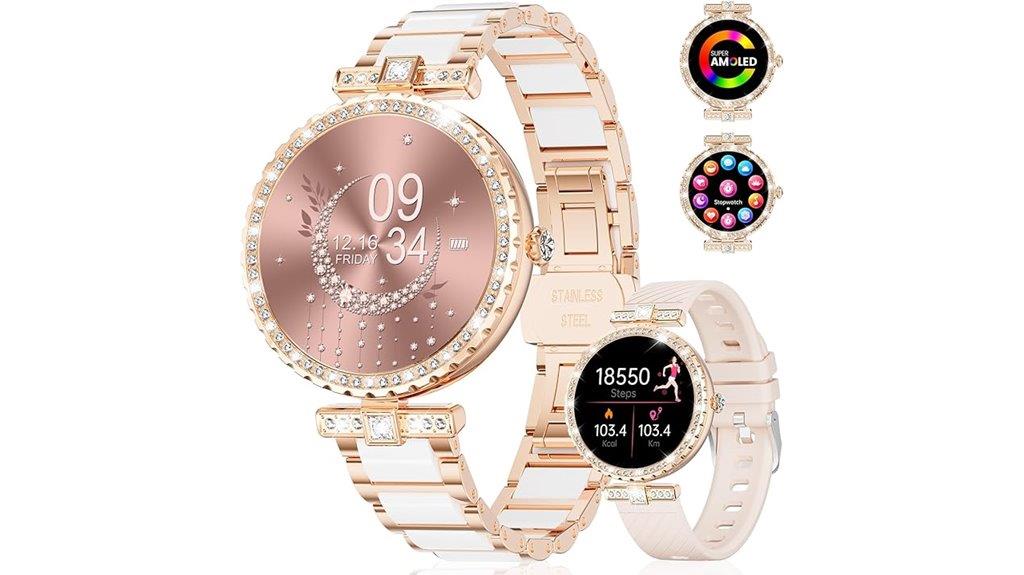 luxury rose gold smartwatch