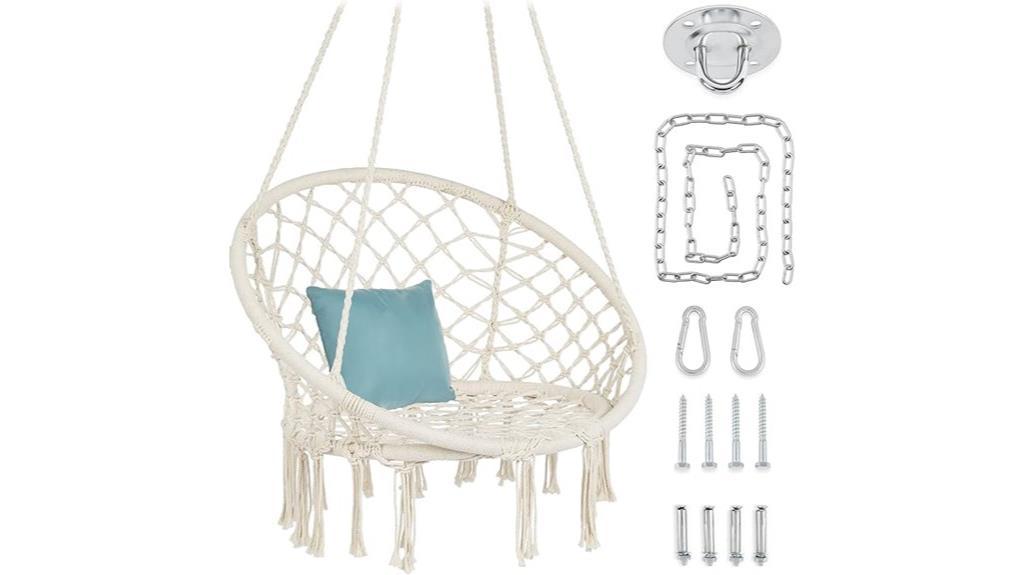 macram hanging chair hardware