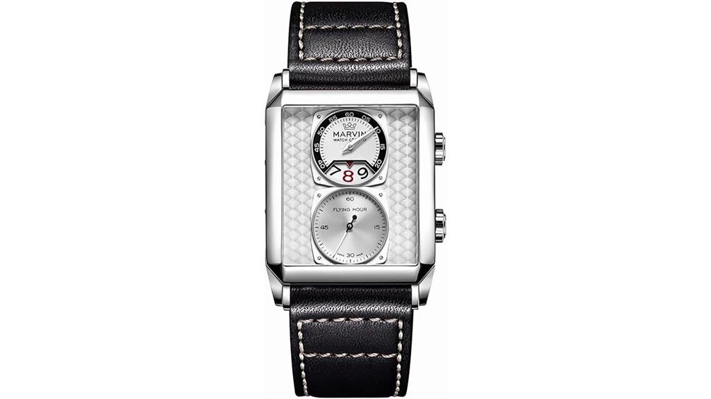 marvin swiss leather watch