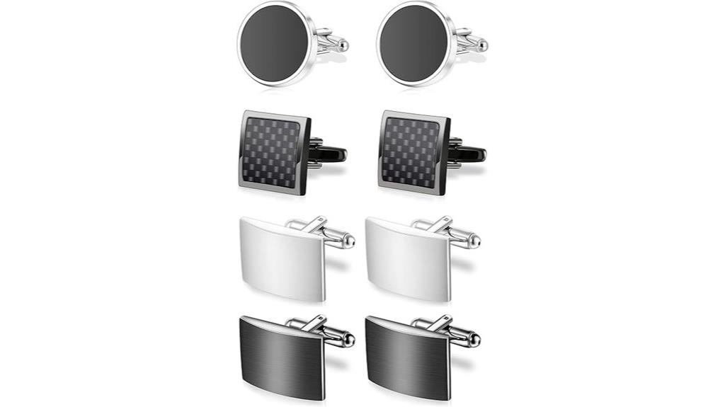 men s 4 pair cufflinks set