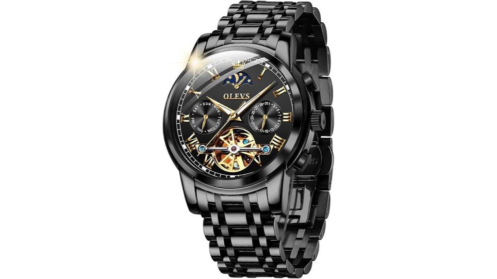 men s skeleton automatic watch