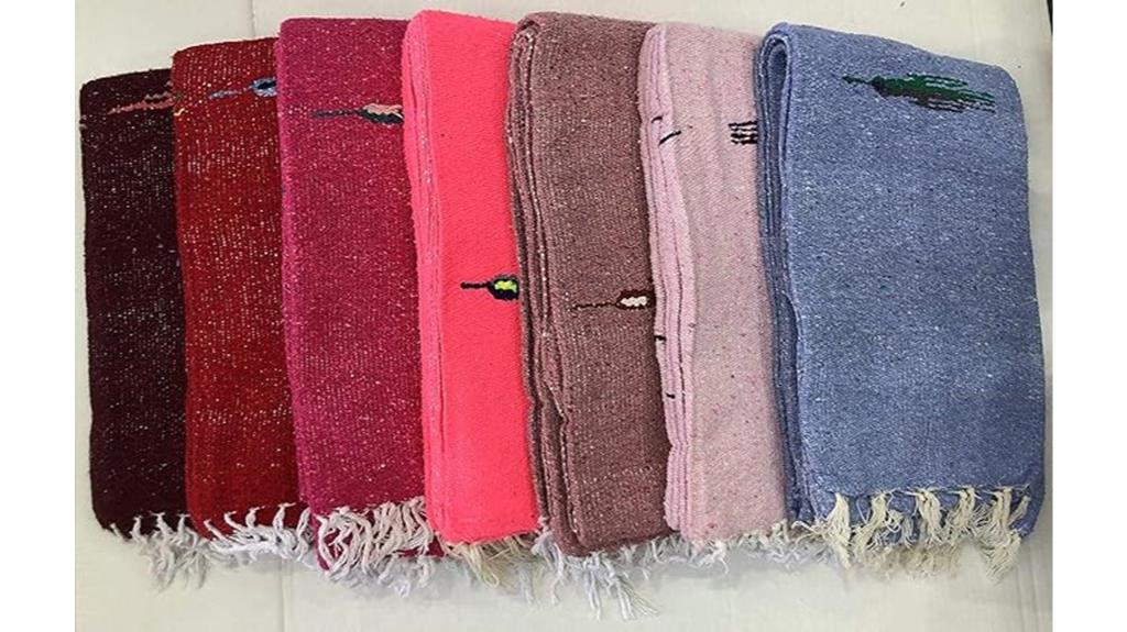 mexican weaving yoga blanket