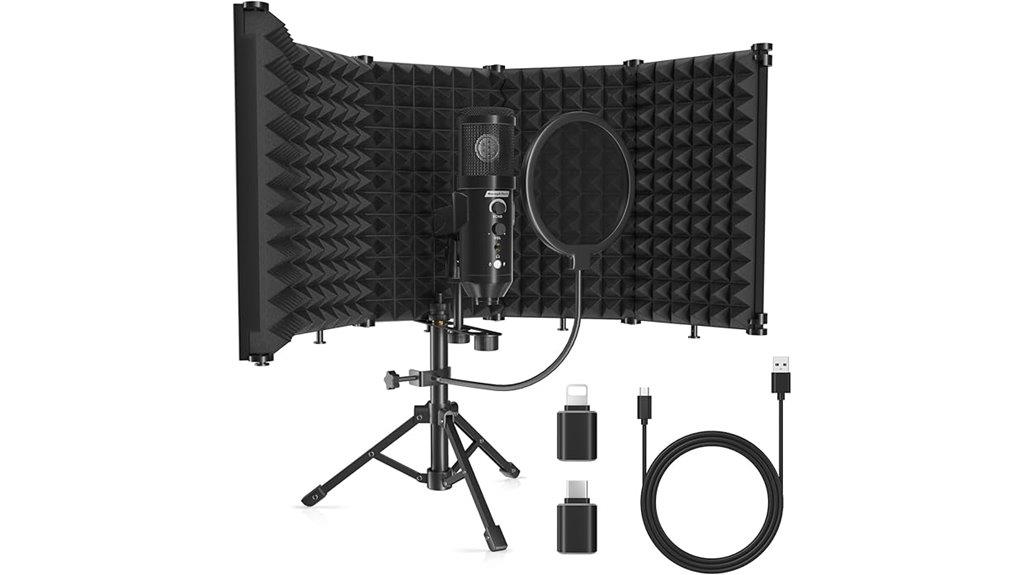 microphone isolation shield stand