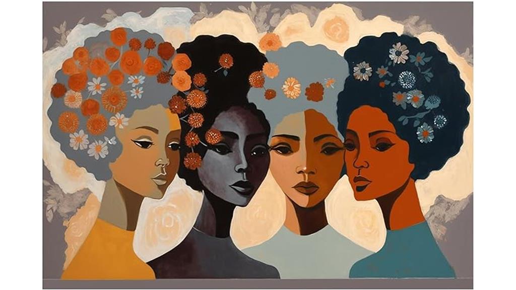 mid century portrait canvas