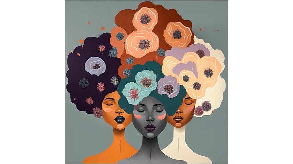 mid century portraits canvas