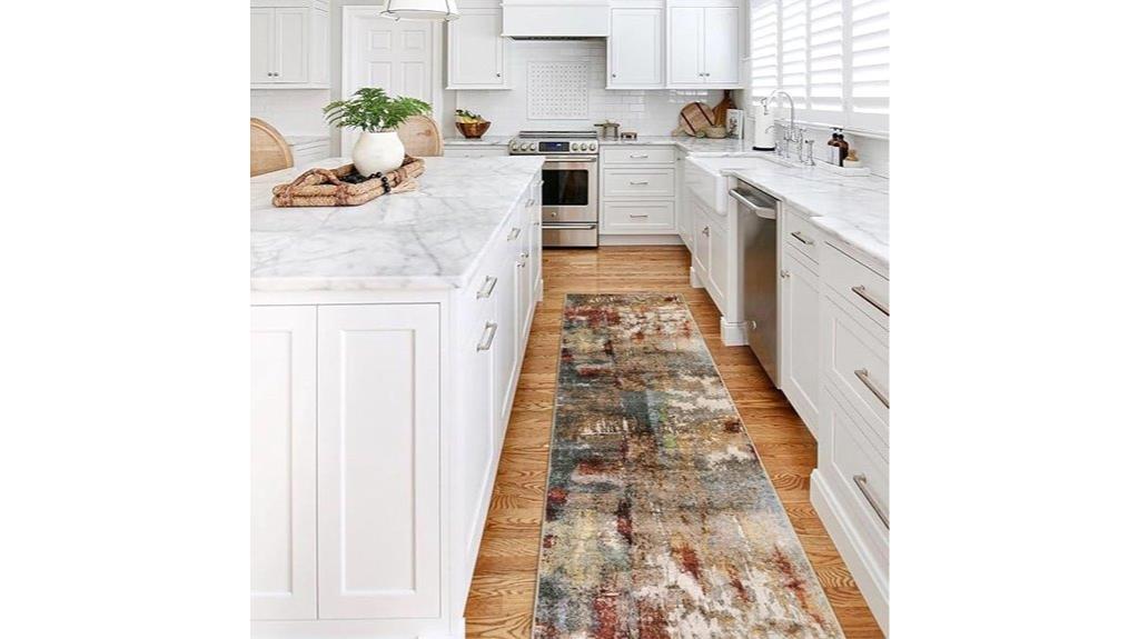 modern abstract kitchen rug