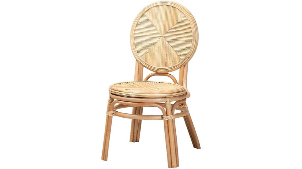 modern bohemian rattan chair