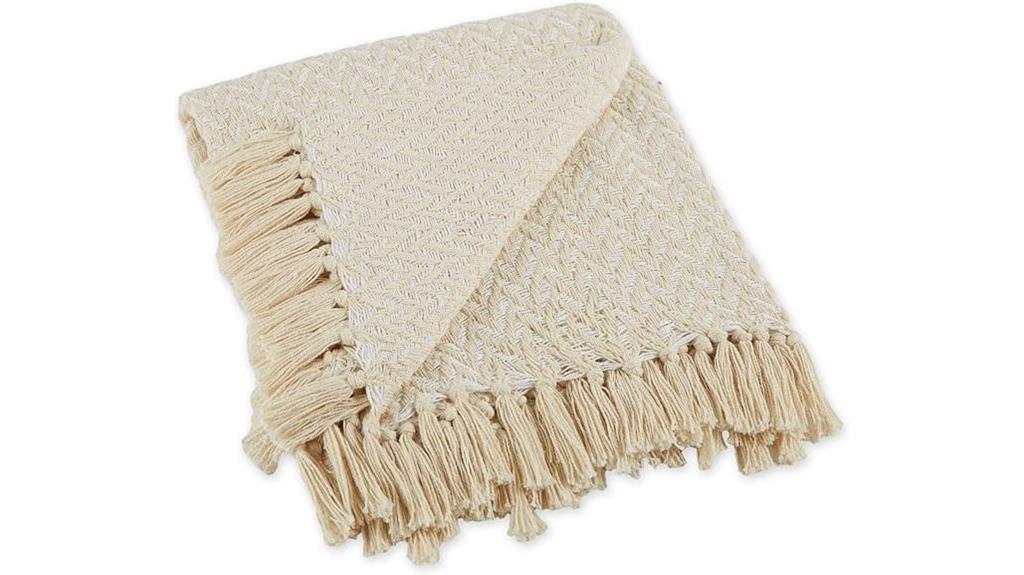 modern zig zag cotton throw